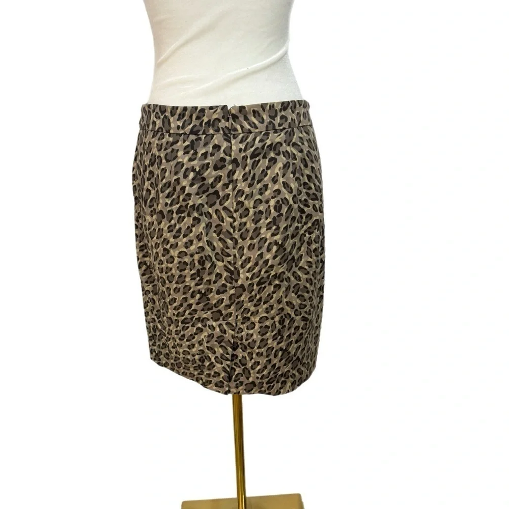 Ann Taylor LOFT Skirt Womens Sz 6 Petite Preppy Animal Print City Chic Pencil